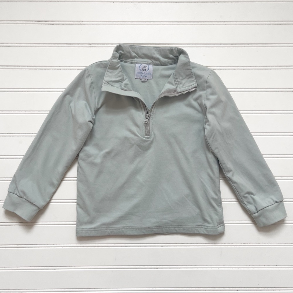 LITTLE LAMB & CO EUC Aloe Quarter Zip Pullover